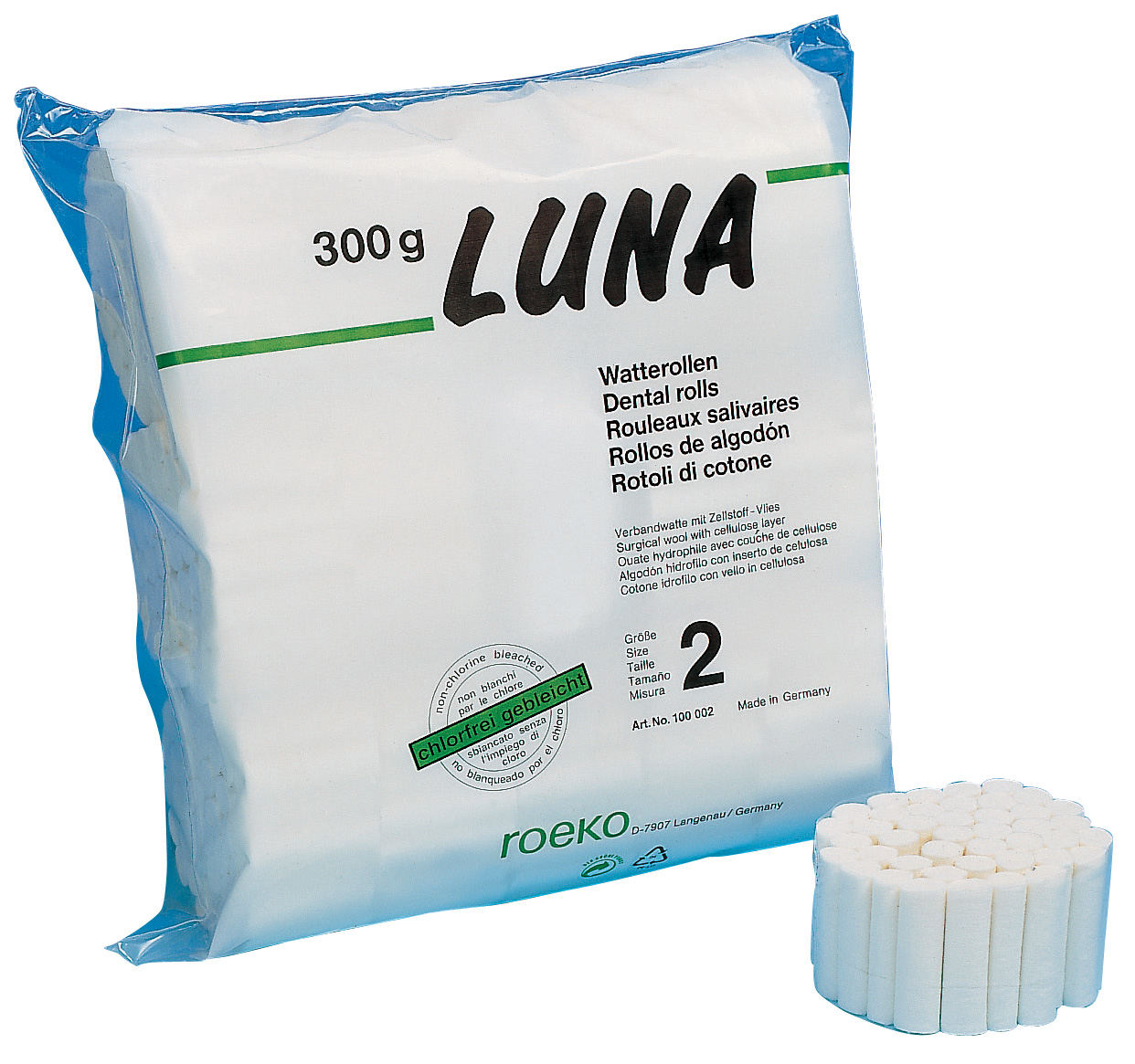 Rolos de algodão salivar Luna (300g)