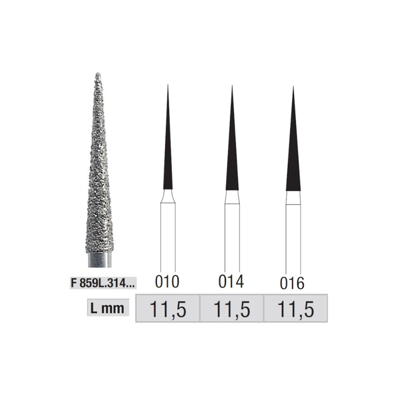 Brocas de diamante FG cone pontiagudo F859L – Stripping (5 un)