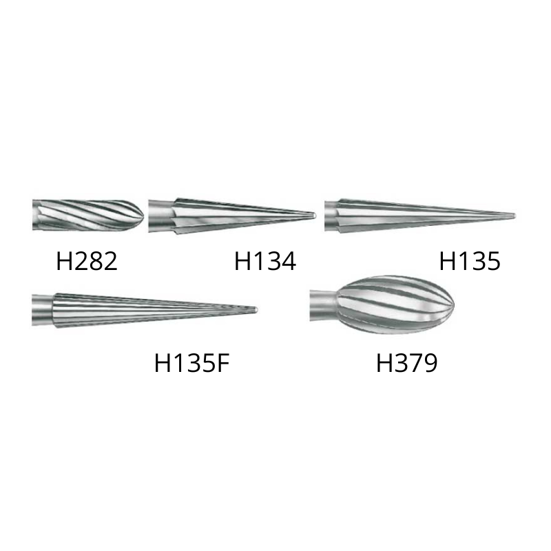Brocas Tungst.: Mod. H282, H134, H135, H135F y H379